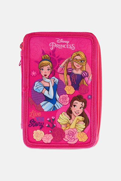DİSNEY PRİNCESS 3 Zippers Pencil Case Filled