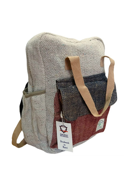 Ancient wisdom Rucsac de Aventură din Cânepă „Kathmandu” – Realizat Manual în...