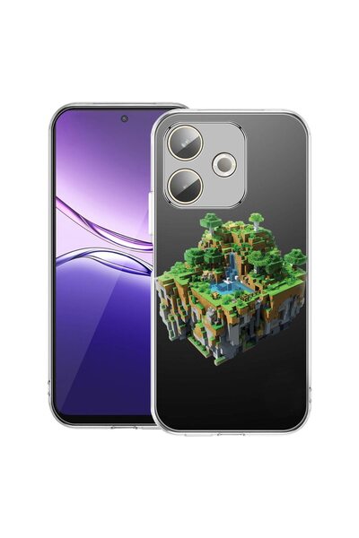 bestcase ¬Æ Husa Clear Silicon pentru OPPO A5 Pro 5G, Minecarft World, 204241...