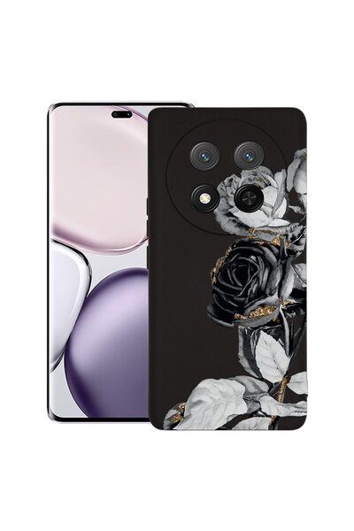 bestcase Θήκη για Honor Magic 7 Lite, Premium Λεπτή Σιλικόνη 1.2MM, Μαύρο Ροζ...