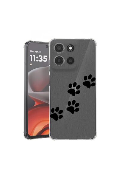 bestcase Θήκη για Motorola Moto G15, Αντικραδασμική 1.5MM, Αποτυπώματα πατούσ...