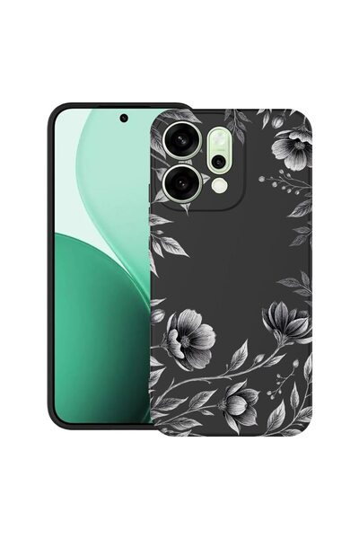bestcase ¬Æ Husa TPU Ultra Slim Compatibila cu OPPO Reno14, Black Floral, 208...