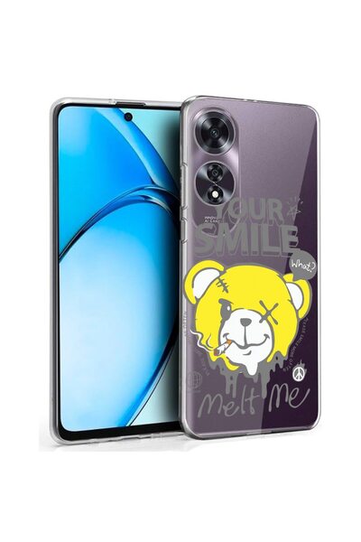 bestcase Калъф за OPPO A60 4G, Прозрачен силиконов 2ММ, Мече: Усмивката ти ме...