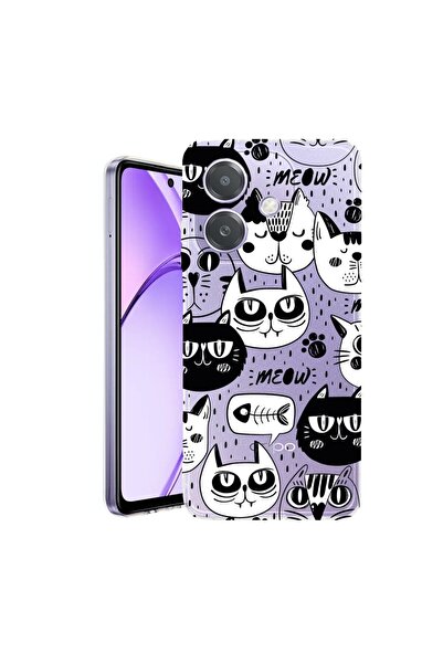 bestcase Husa pentru OPPO A40 / A40M, BestCase¬Æ Clear Silicon 2MM, Cool Cats...