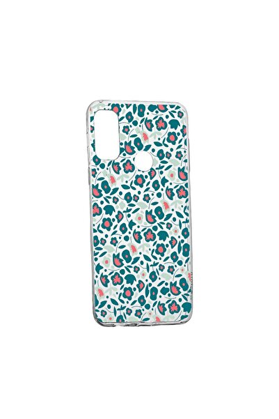 bestcase Husa Silicon Green Flowers Pattern, Compatibila Cu Motorola Moto E40...