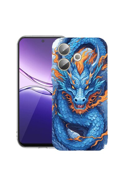 bestcase ¬Æ Husa Clear Silicon pentru OPPO A5 Pro 5G, Blue Dragon, 2042415 T ...