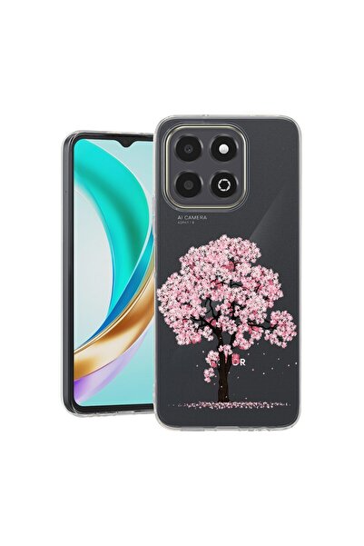 bestcase Husa pentru Honor X6b, BestCase¬Æ Clear Silicon 2MM, Cherry Blossom ...
