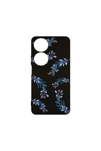 bestcase Θήκη Σιλικόνης Premium, Συμβατή με Honor X7b, Μπλε Λουλούδια, Λεπτή ...