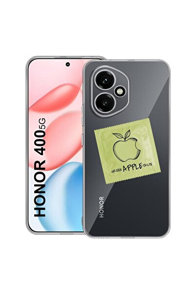 bestcase ¬Æ Husa Clear Silicon pentru Honor 400, Apple taste green, 2036423 T...