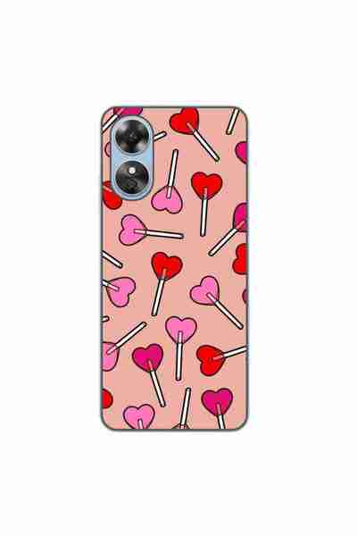 OEM Husa compatibila cu Oppo A17 Silicon Gel Tpu Model Valentines Heart Lolipops