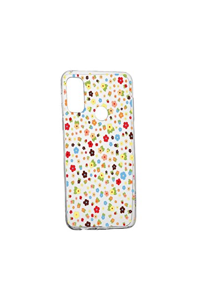 bestcase Husa Silicon Happy Flowers, Compatibila Cu Motorola Moto E40, rezist...