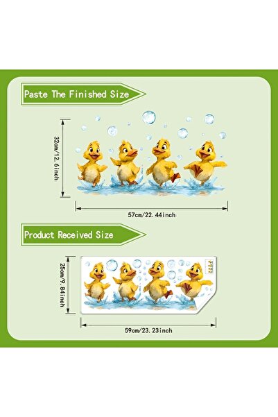 Choice 1Pc A 1Pc Charming and Cute Little Yellow Duck and Bubble Wall Sticker...