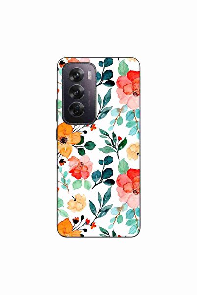 OEM Husa compatibila cu Oppo Reno12 Pro Silicon Gel Tpu Model Painted Flowers