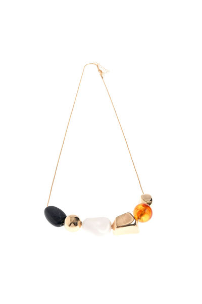 meli melo Colier lung cu pandantive multicolore si design abstract