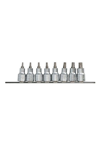 TOPTUL Set Tubulare 1/2" (omogen) 8 Buc Profil: Pentacul Torx Dimensiune Chei...