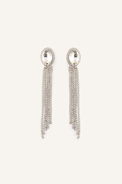 DeFacto Women's Silver Color Earrings H8636Axns