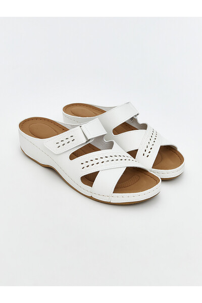 LC Waikiki Peak New Season Leather Look Women's Slippers