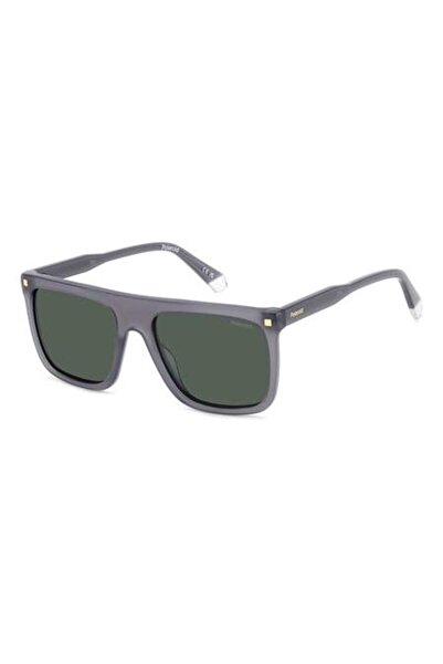 Polaroid نظارات شمسية رجالية PLD 4166/S/X باللون الرمادي مقاس 56 ملم