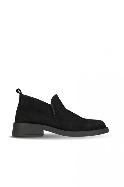 BUENO Black Nubuck Women's Heeled Boots