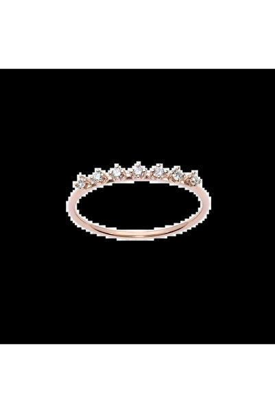 Lisa&Co. Gold ring White Diamond Crown 53 mm / Rose gold & diamond / White di...