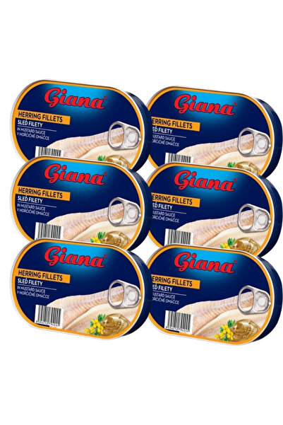 Giana Pachet 6x Giana- File de hering in sos de mustar 170g