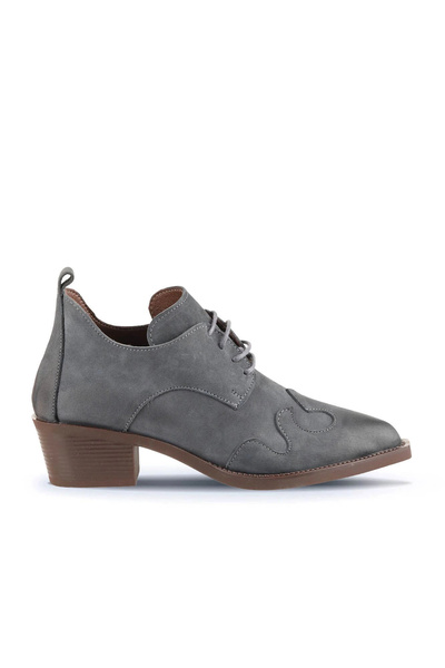 BUENO Gray Nubuck Women's Heeled Boots