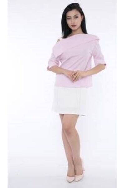 FIRST STYLE Elegant Turkish Tayor Set with Pink Striped Blouse in Soft Design...
