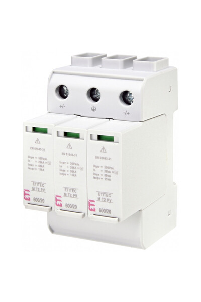 Eti overvoltage protection etitec m t2 pv 600/20 y 002440735