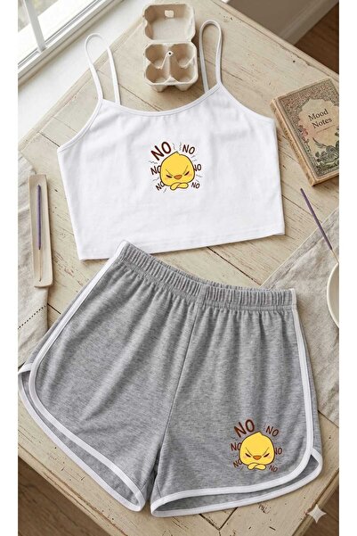 PEMBİŞ HOMEWEAR Natural Pamuk süprem crop basic