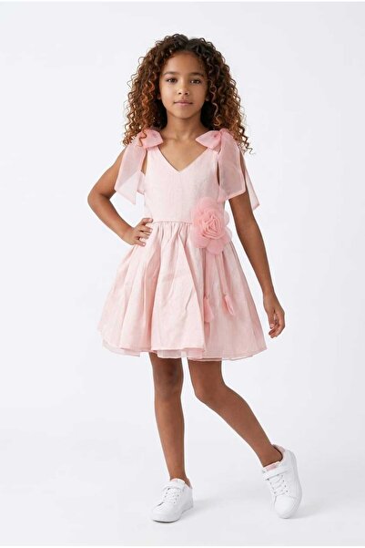 Butik Kız Çocuk Abiye Elbise – Pudra Pembe