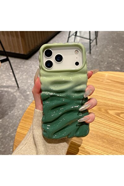 botyco Iphone 16 (6.1 inç) Uyumlu Dalgalı Kırışık Detaylı 3d Yüzeyli Parlak R...