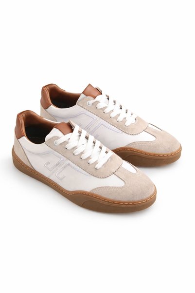 Tripy Genuine Leather Men's Lace-Up White Sneaker Shoes Wendel