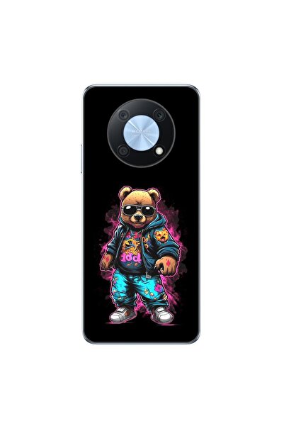 OEM Husa compatibila cu Huawei Nova Y90 Silicon Gel Tpu Model Bear Cool Black
