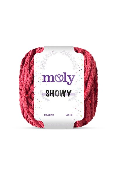 Moly Showy Simli Kalın Örgü İpi | Col. No: 015 | 100 gr 40 mt - XXL Çanta ve ...