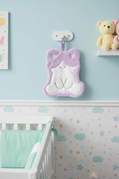 Miniso منشفة يد مرخصة من سلسلة الحيوانات - منشفة حمام صغيرة للمطبخ باللون الأ...