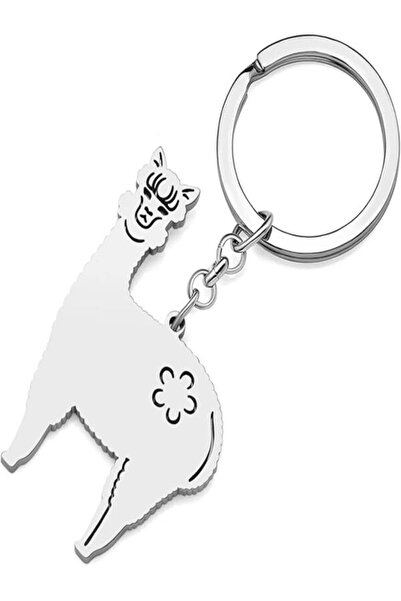 Other LONYOO Cute Alpaca Llama Keychain Stainless Steel Alpaca Gifts for Wome...