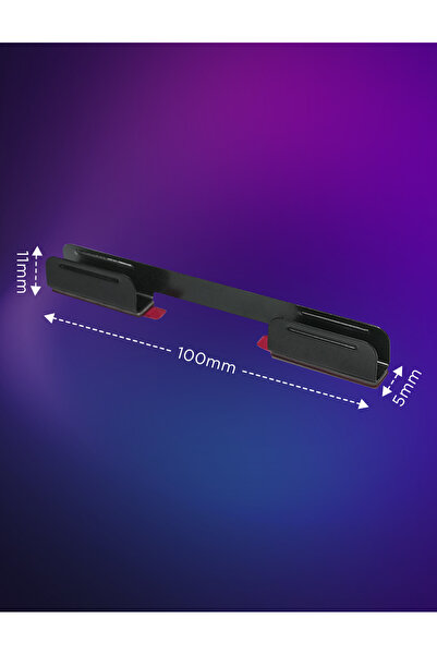 Govee Bandă luminoasă neon cu 2 suporturi, neagră, pachet de 5