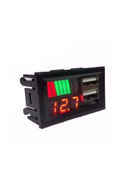 Genel Markalar PowerMaster IC278C Dijital Voltmetre USB Çıkışlı Akü Göstergel...
