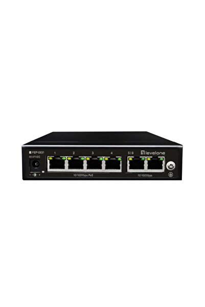 LEVEL ONE LevelOne PoE+Switch 4xFE PoE/2xFE 60W Metall