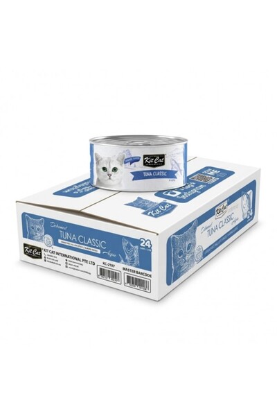 Kit Cat طعام القطط الرطب كلاسيك تونا 80 جرام (علبة تحتوي على 24 قطعة) - خالٍ ...