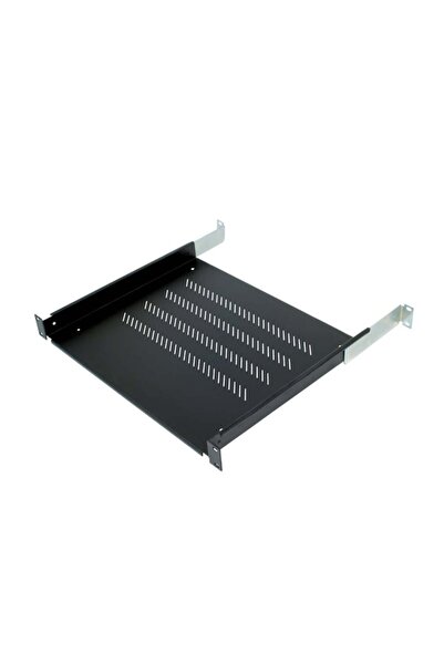 TRITON Police s perforac√≠ 19 ", 1U/350mm, sarcină maximă 50kg, ƒçern√ °