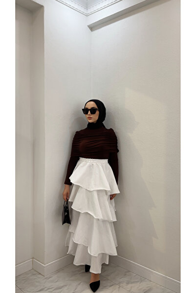 W WARGA Layered Flounce Skirt