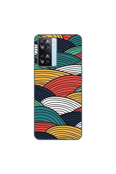 OEM Husa compatibila cu Oppo A57s Silicon Gel Tpu Model Abstract Striped Peaks