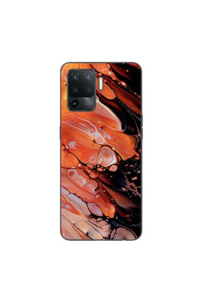 OEM Husa compatibila cu Oppo Reno5 Lite Silicon Gel Tpu Model Abstract Lava Flow