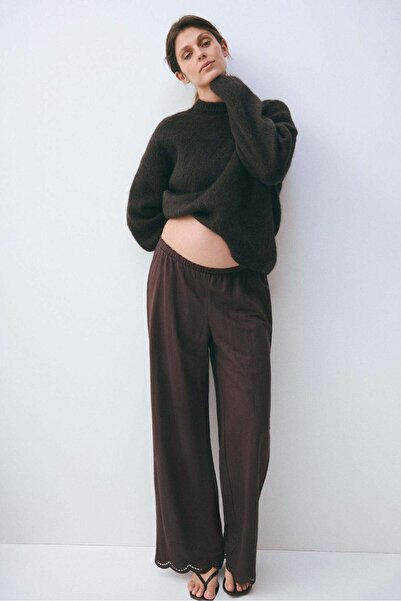 H&M MAMA Scalloped pull-on trousers