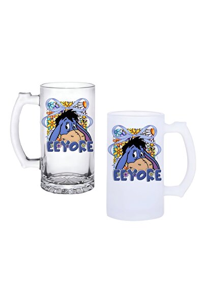 Ghostbastır Eeyore Beer Glass with Handle, Frosted or Transparent Options 058