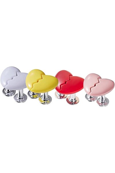 Arabest 4-Piece Love Shaped Toilet Flush Button,Manicure Friendly,Sticky Colo...