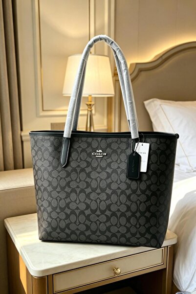 By Coach Women's City Tote Bag Iconic Printed Fashion Multifunctional Large C...