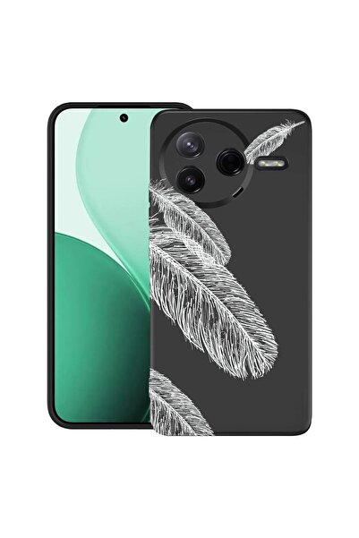 bestcase ¬Æ Husa TPU Ultra Slim Compatibil cu Poco F7 Pro, cu Design Feathers...
