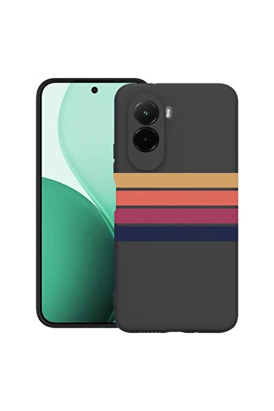 bestcase Υπέρλεπτη Θήκη TPU Συμβατή με Poco M7, με Σχέδιο Ρετρό Γραμμών, 3119...